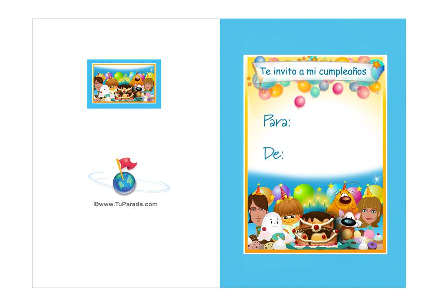 Tarjeta de Invitaciones para imprimir