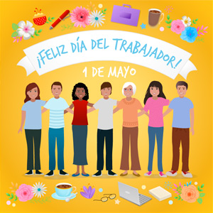 Tarjetas postales: Día del Trabajador y saludos
