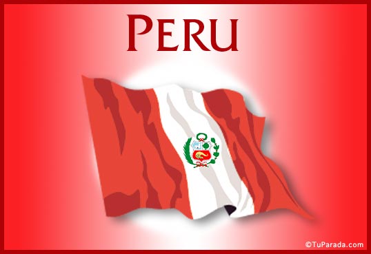 Tarjeta - Bandera de Peru