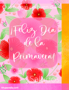 Tarjeta para celebrar la Primavera