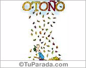 Tarjeta de hojas de Otoño