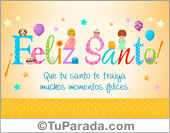 Tarjeta Feliz Santo