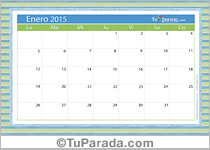 Calendario enero 2015