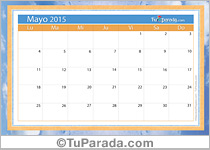 Calendario mayo 2015