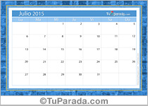 Calendario julio 2015