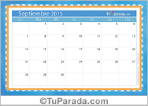 Calendario septiembre 2015