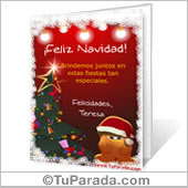 Tarjeta para imprimir: Saludo navideño