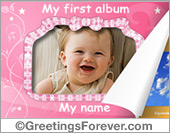 Ecards: My first album for baby girl