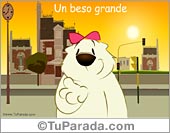Tarjeta - Te envío un beso grande
