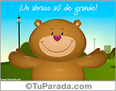 Tarjeta de abrazo con oso