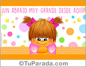 Tarjeta con abrazo grande