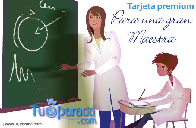 Tarjetas para maestras - Feliz Día de la maestra, postal 