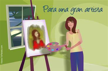 Origen y significado de Tarjeta para una artista