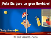 Tarjeta para un gran bombero