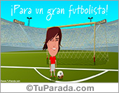 Tarjeta para un gran futbolista