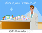 Tarjeta para un gran farmaceútico