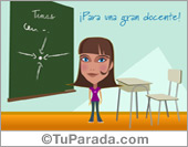 Tarjeta para una docente
