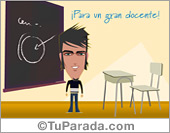 Tarjeta para un docente