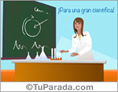 Tarjeta para una científica