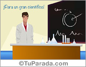 Tarjeta para un científico