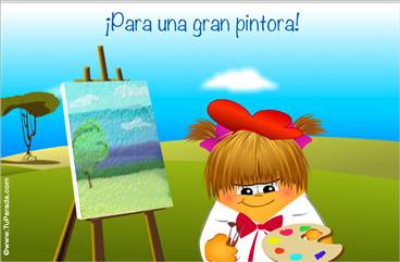 Tarjeta para una pintora