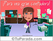Tarjeta para una contadora