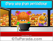 Tarjeta para una gran periodista