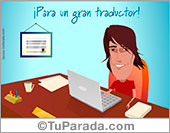 Tarjeta para un gran traductor