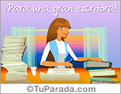 Tarjeta para una escritora