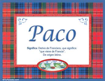 Paco - Significado y origen