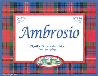 Ambrosio - Significado y origen