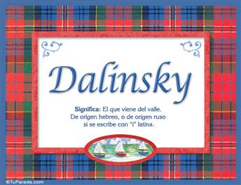 Dalinsky - Significado y origen