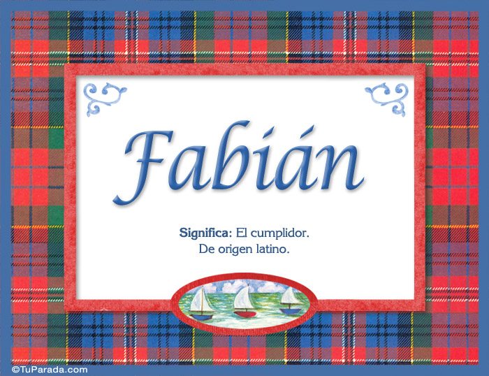 Tarjeta - Fabian - Significado y origen
