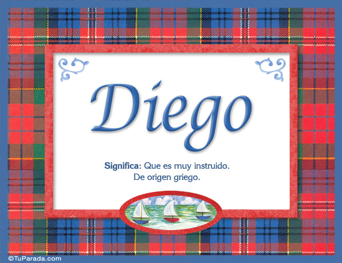 Tarjeta - Diego - Significado y origen