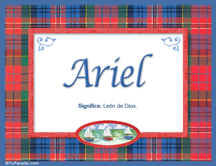 Ariel Significado Y Origen Tarjetas De Nombres Varón Imágenes