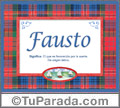 Fausto, nombre, significado y origen de nombres