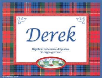 Derek, nombre, significado y origen de nombres