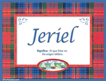 Jeriel, nombre, significado y origen de nombres