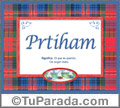 Pritham, nombre, significado y origen de nombres