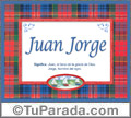 Juan Jorge, nombre, significado y origen de nombres