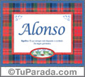 Alonso, nombre, significado y origen de nombres