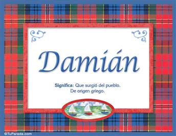 Damián, nombre, significado y origen de nombres