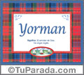 Yorman, nombre, significado y origen de nombres