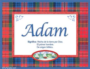 Adam, nombre, significado y origen de nombres