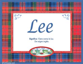 Lee, nombre, significado y origen de nombres