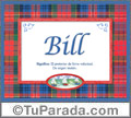 Bill, nombre, significado y origen de nombres