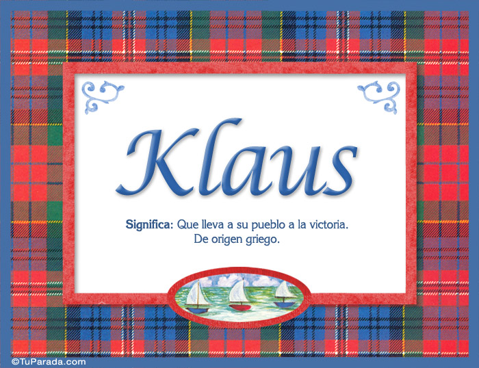 Klaus, nombre, significado y origen de nombres