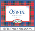 Oswin, nombre, significado y origen de nombres