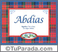 Abdias, nombre, significado y origen de nombres