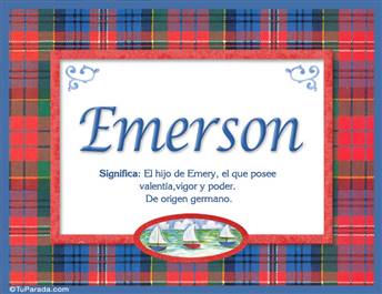 Emerson, nombre, significado y origen de nombres